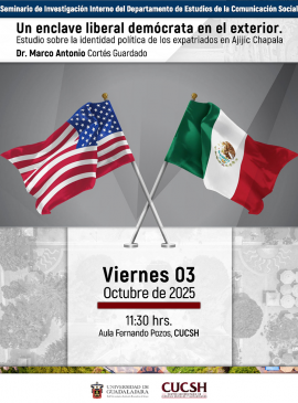 Cartel del Seminario de Investigación Interno del Departamento de Estudios de la Comunicación Social