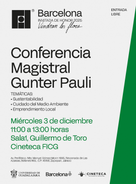Cartel de la Conferencia magistral Gunter Pauli