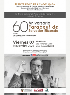 Cartel del 60 Aniversario Farabeuf de Salvador Elizondo