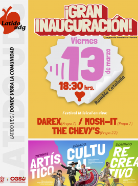 Cartel de la Inauguración de Latido UDG, temporada primavera-verano