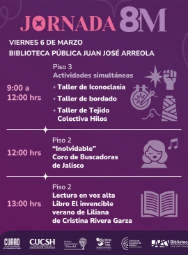 Cartel de la Jornada 8M en el CUAAD