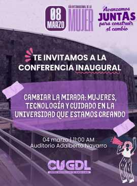 Cartel del 08 de marzo, Día Internacional de la Mujer en el CUGDL