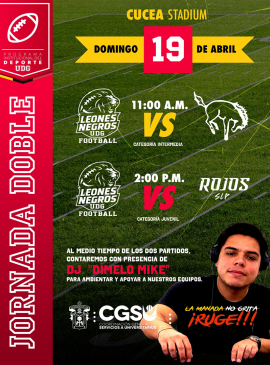 Cartel de la Jornada doble de futbol americano