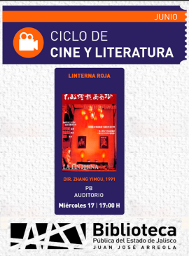 Cartel del Ciclo de Cine y Literatura: Linterna roja