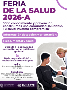 Cartel de la Feria de la Salud 2026-A en el CUNorte