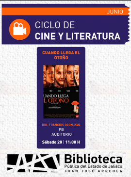 Cartel del Ciclo de Cine y Literatura: Cuando llega el otoño