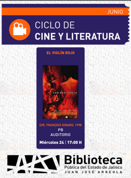 Cartel del Ciclo de Cine y Literatura: El violín rojo