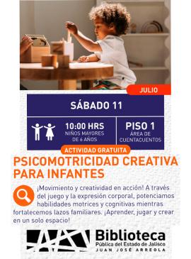 Cartel de Psicomotricidad creativa para infantes