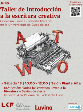 Cartel del Taller de introducción a la escritura creativa