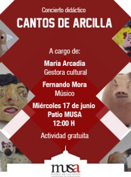 Cartel del Concierto didáctico: Cantos de arcilla