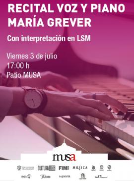 Cartel del Recital de voz y piano. María Grever: su legado