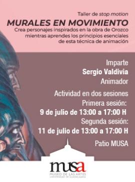 Cartel del Taller de stop motion: Murales en movimiento