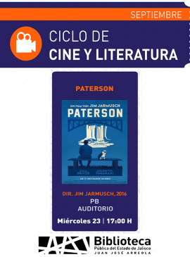Ciclo de cine y literatura.  Proyección de la cinta: Paterson