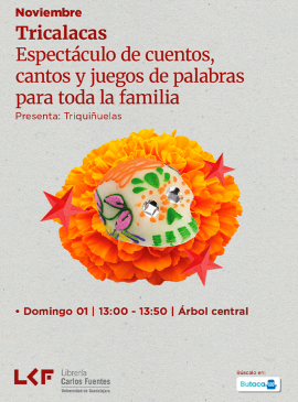 Cartel del Tricalas: Título: Espectáculo de cuentos, cantos y juegos de palabras para toda la familia