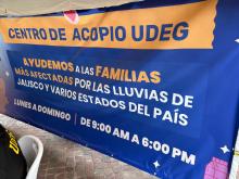 Este domingo cierran centros de acopio de UdeG para afectados por las lluvias en el país