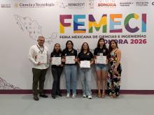 Logran alumnas de la Preparatoria 13 segundo lugar en la Feria Mexicana de Ciencias e Ingenierías, celebrada en Sonora