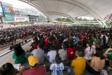 Aficionados disfrutan final del Mundial 2026 en el FutFest del CCU