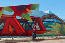 Plasma la memoria en mural de Teapa, Tabasco, estudiante del CUGuadalajara
