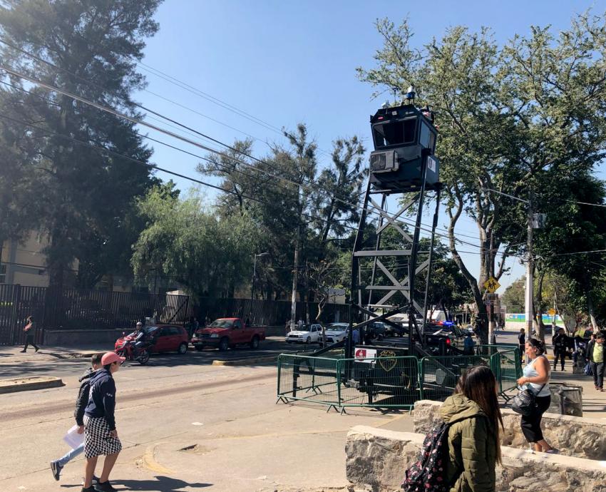 Instalan caseta de vigilancia en inmediaciones de la Preparatoria 12, en el núcleo tecnológico