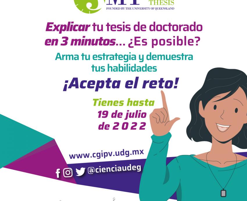 Reta UdeG a exponer tesis de doctorado en tres minutos