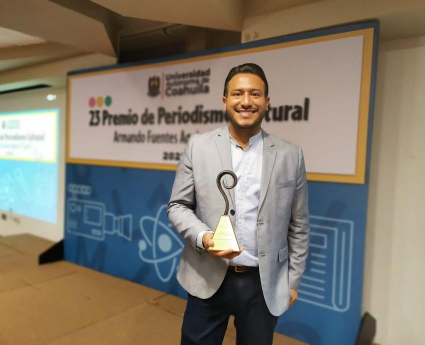 Reconocen a egresado de UDGVirtual con Premio de Periodismo Cultural en Coahuila