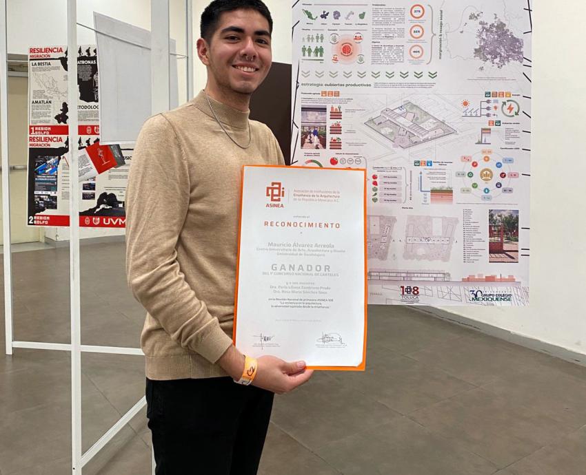 Egresado de la carrera de Arquitectura obtuvo primer lugar en concurso de ASINEA