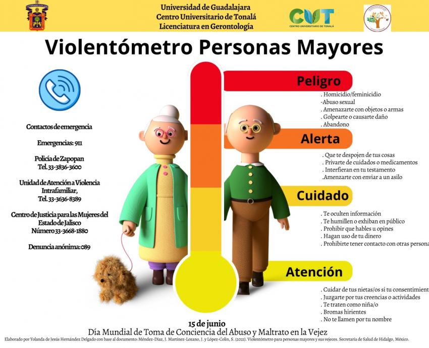 Crean violentómetro para identificar nivel de agresiones a personas adultas mayores
