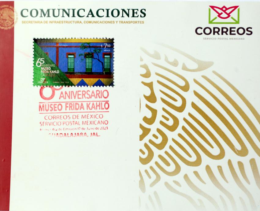 Presentan en MUSA estampilla conmemorativa por 65 aniversario del Museo Frida Kahlo-Casa Azul