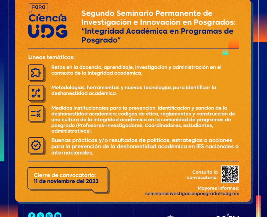 CGIPV abre convocatoria para el Seminario Permanente de Investigación e Innovación en Posgrados
