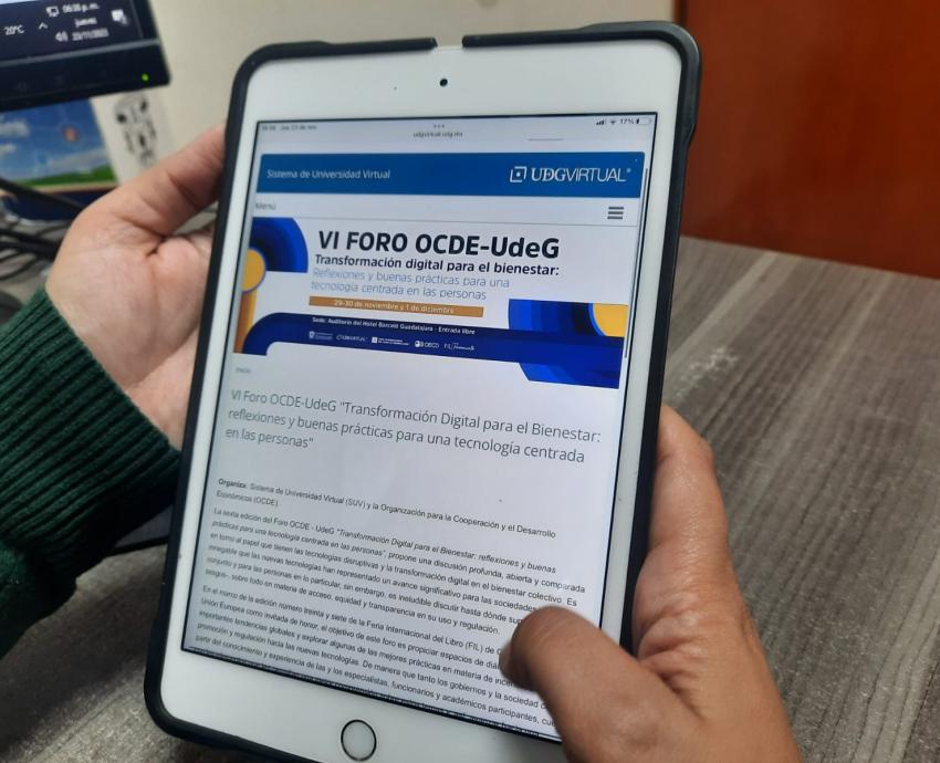 OCDE y UdeG invitan a participar en foro sobre transformación digital para el bienestar