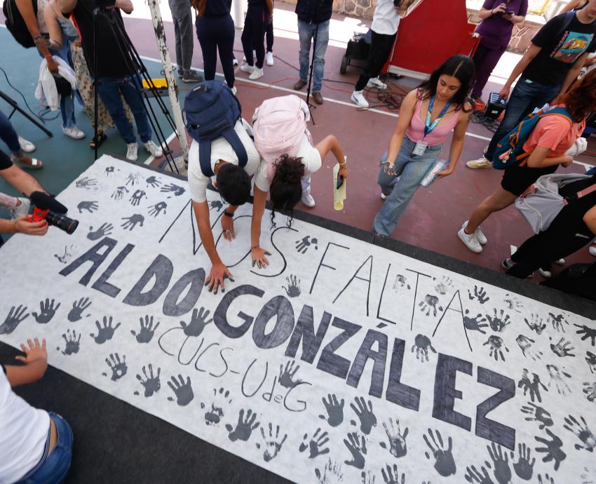 Para labores la Red Universitaria para exigir la aparición con vida del estudiante Aldo González Sevilla