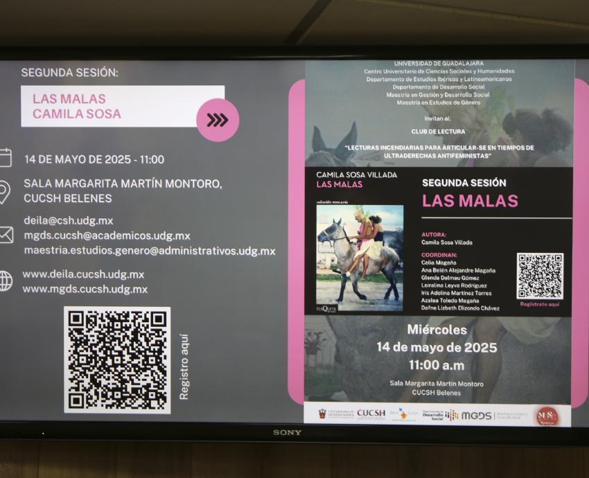 Discutirán en CUCSH la novela “Las malas” contra las ultraderechas antifeministas