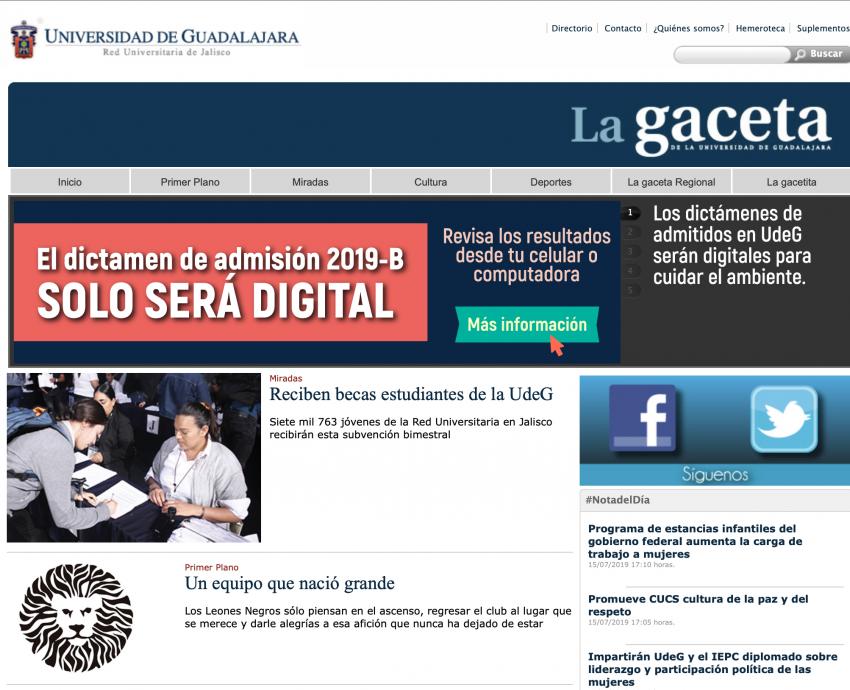 Dictámenes de admitidos en UdeG serán digitales para cuidar el ambiente