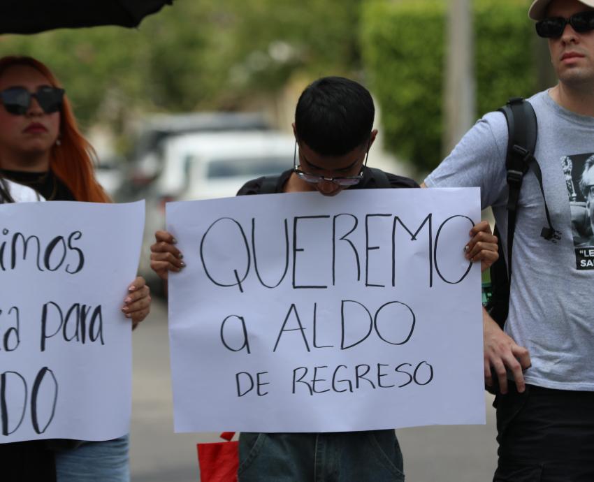 Exigen la aparición con vida de Aldo González