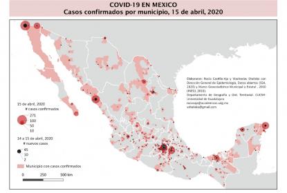 Investigadores de la UdeG elaboran mapa de distribución de afectados por Covid-19 a nivel nacional