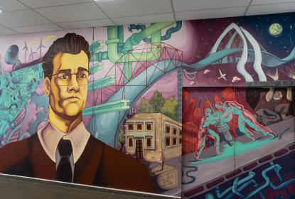 Rinden homenaje a Matute Remus con mural “El ingeniero”