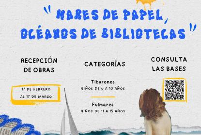 Convocan a niñas y niños a participar en el concurso de dibujo y pintura “Mares de papel, océanos de bibliotecas”