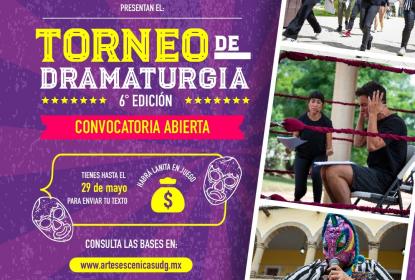 Cultura UDG invita a teatreros al 6º Torneo de Dramaturgia