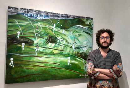 Inauguran exposición “Tocar a Dios con los pies”, del artista plástico Manuel Rodríguez 