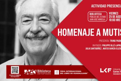 Rendirán homenaje al novelista y poeta colombiano Álvaro Mutis