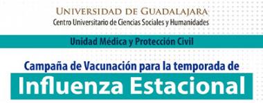Cartel de la Campaña de vacunación para la temporada de influenza estacional