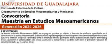 Cartel de la Maestría en Estudios Mesoamericanos, generación 2024-2026