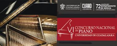 Cartel del VI Concurso Nacional de Piano de la Universidad de Guadalajara