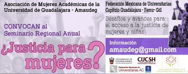 Cartel del Seminario Regional Anual ¿Justicia para mujeres?