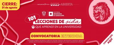 Cartel de la Convocatoria abierta: ¿Qué lección de vida te ha dejado tu paso por la Universidad?