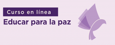 Cartel del Curso en línea: Educar para la paz
