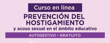 Cartel del Curso en línea: Prevención del hostigamiento y acoso sexual en el ámbito educativo