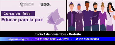 Cartel del Curso en línea: Educar para la paz