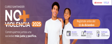 Cartel del Curso Santander No+Violencia 2025