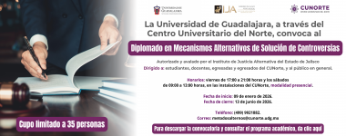 Cartel del Diplomado en Mecanismos Alternativos de Solución de Controversias